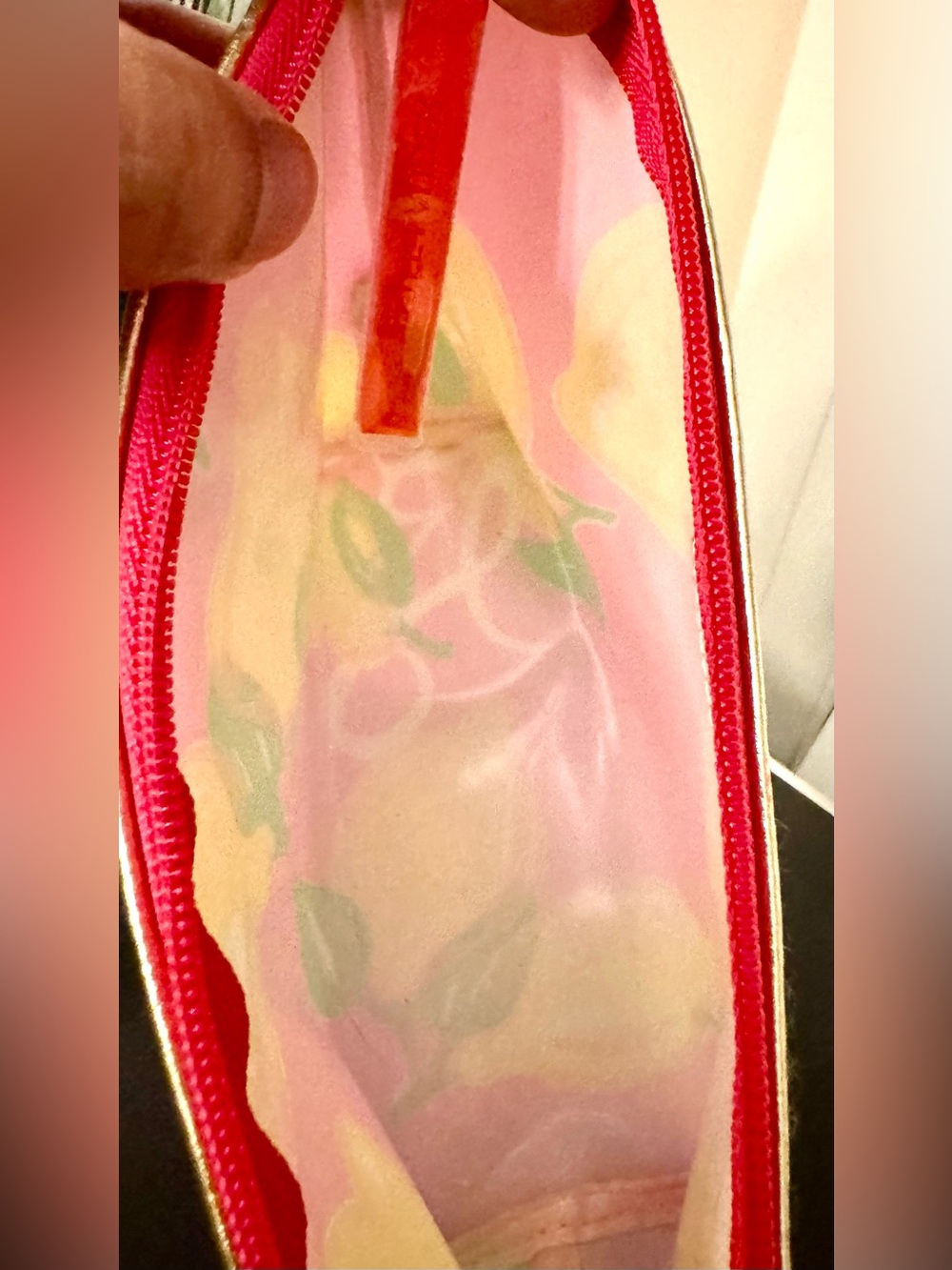Lilly Pulitzer for Estée Lauder Hot Pink And Yellow Lemons Make Up Bag New - Picture 5 of 6